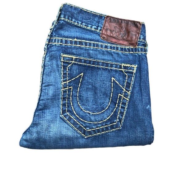 Vintage True Religion Jeans Size 36 Bobby Super T Blue - Picture 7 of 10